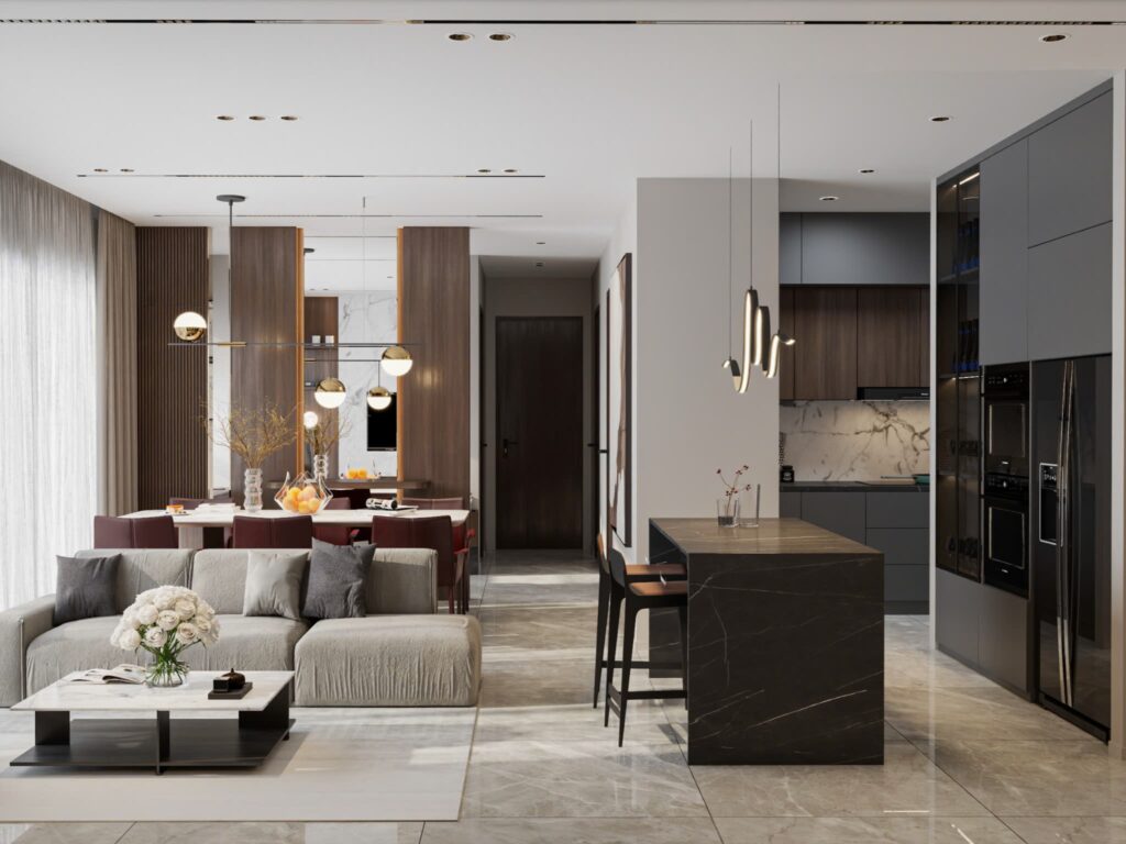 tổng quan căn hộ tại Singapore dự án okkovn studio