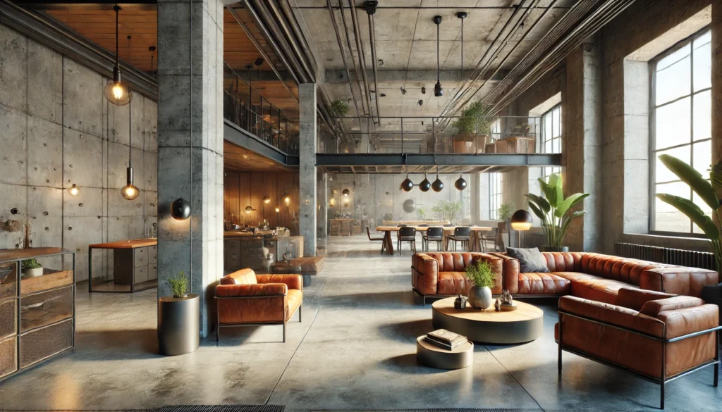  phong cách industrial thiết kế văn phòng