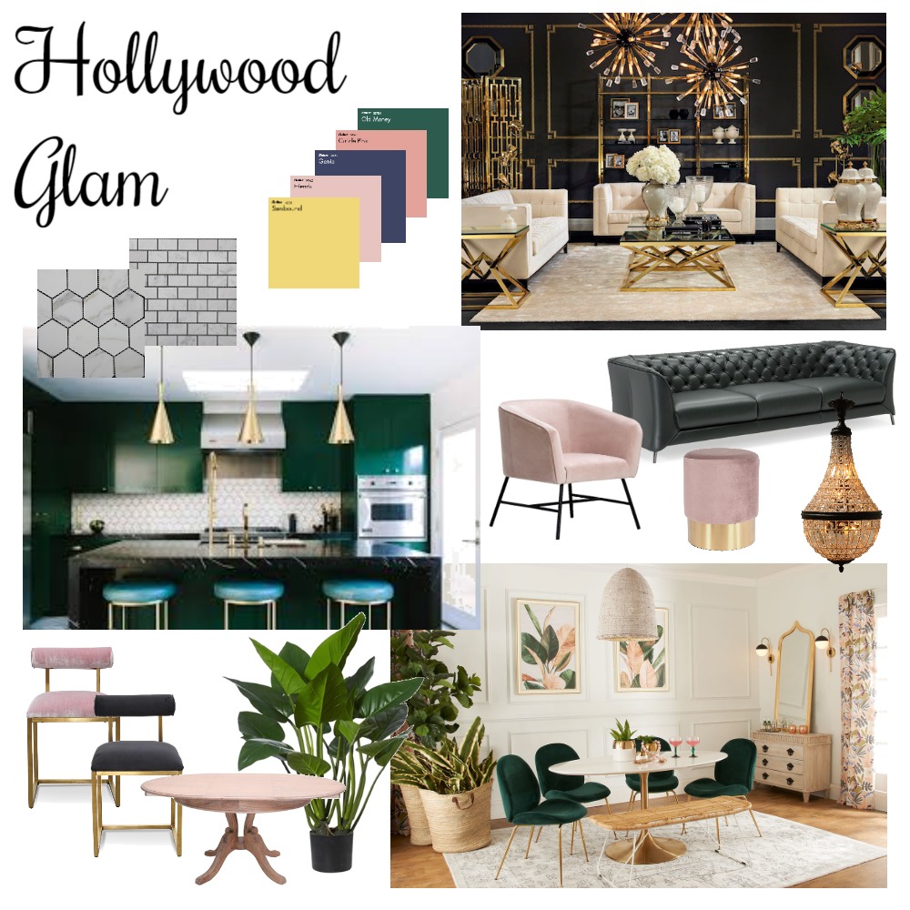 Hollywood-regency-style-living-room moodboard