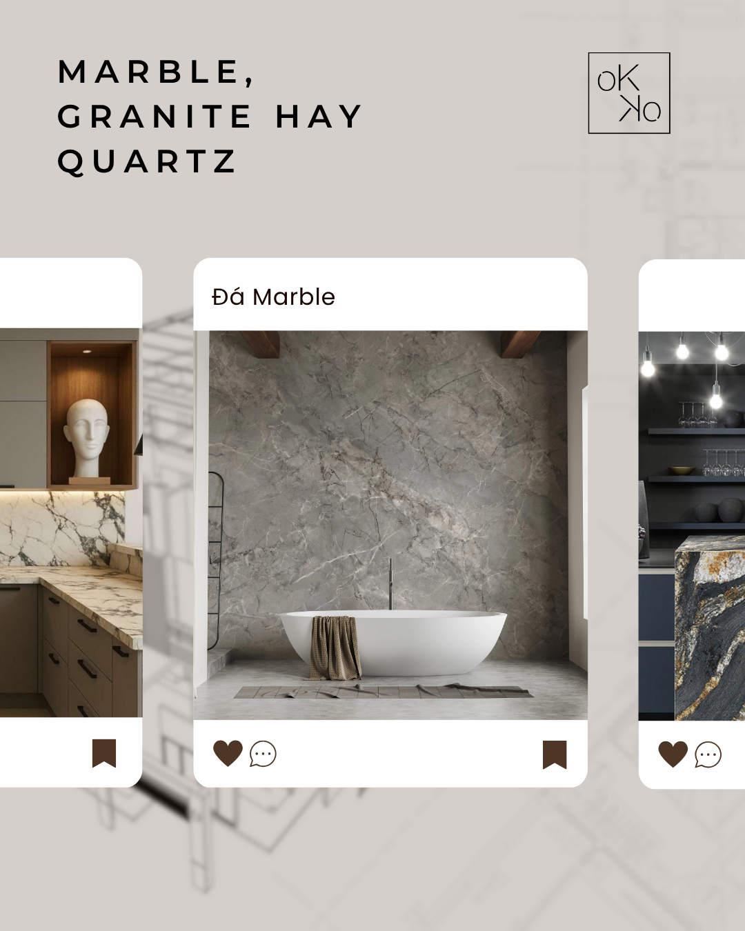 Marble, Granite hay Quartz