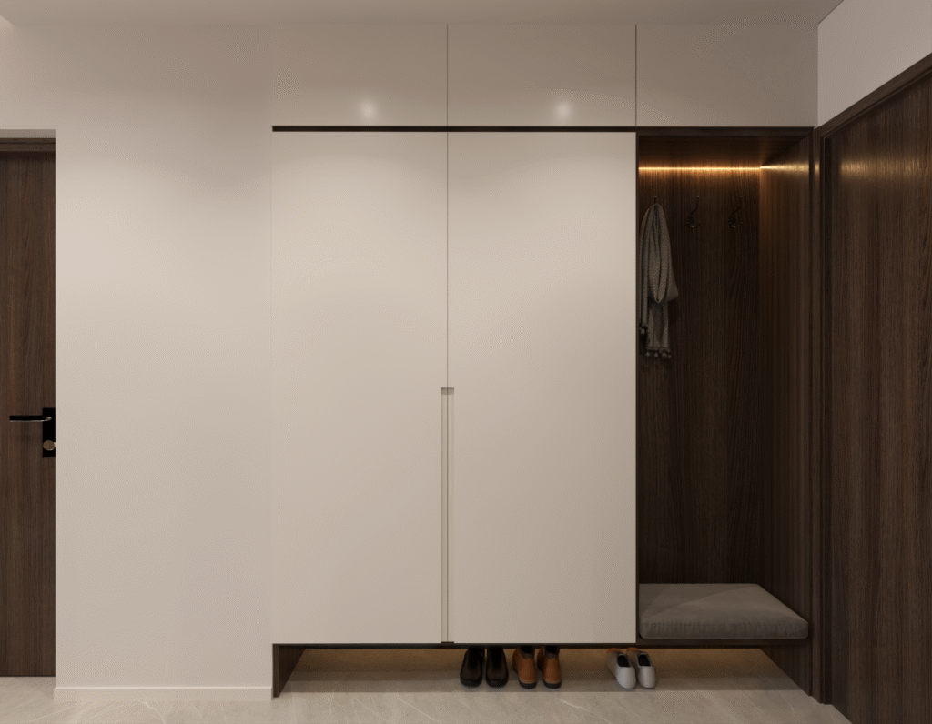 Cải tạo nội thất căn hộ 58m²  tủ