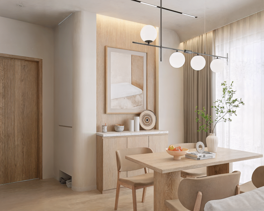 livingroom căn hộ japandi 80m2