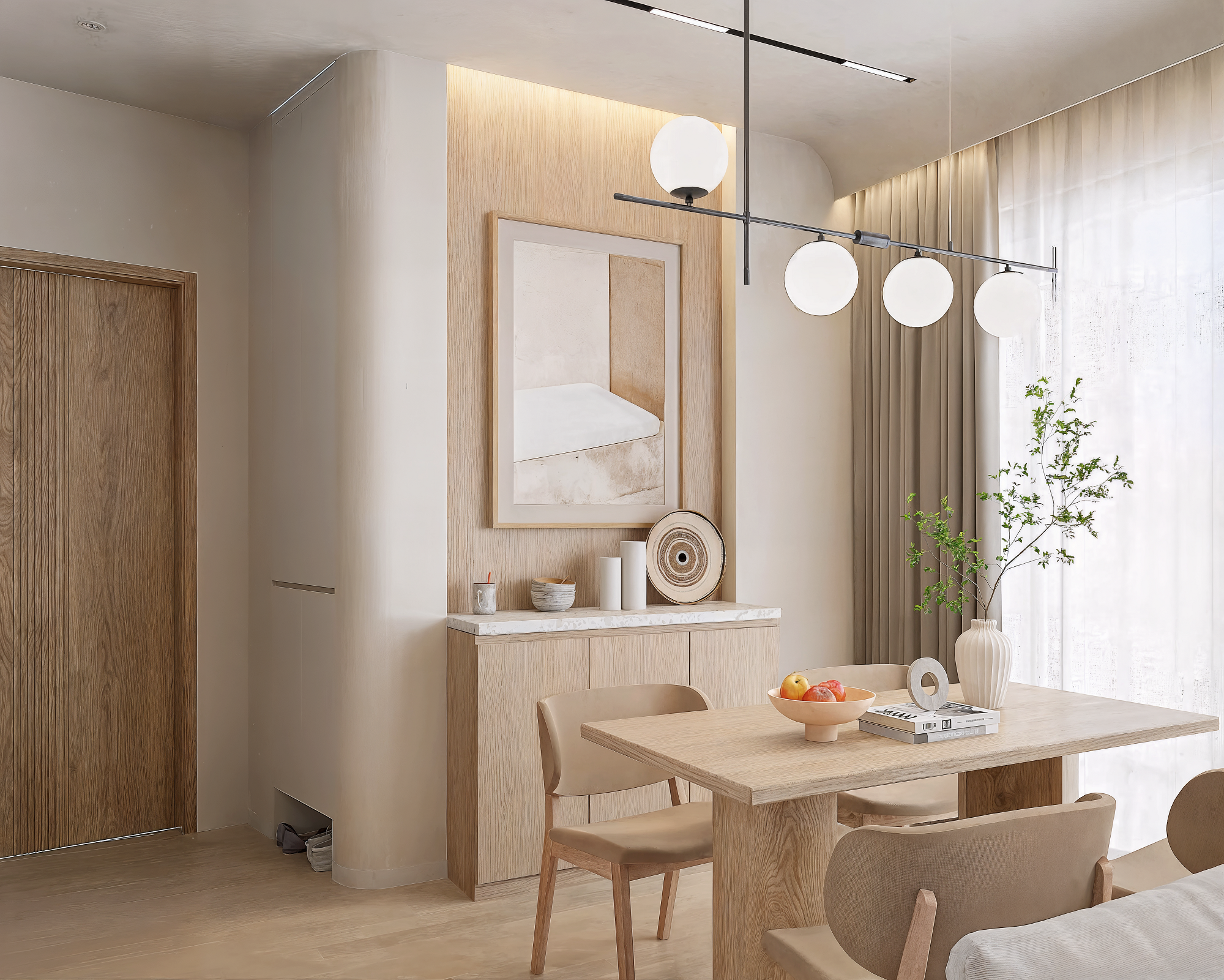 livingroom căn hộ japandi 80m2