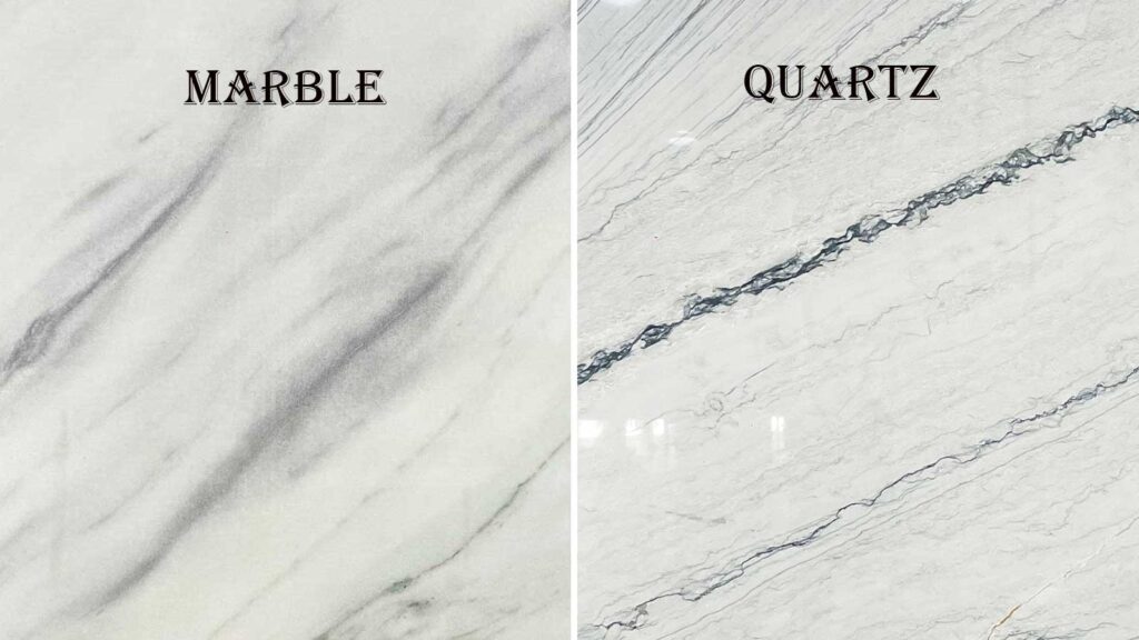 đá quartz và đá marble 