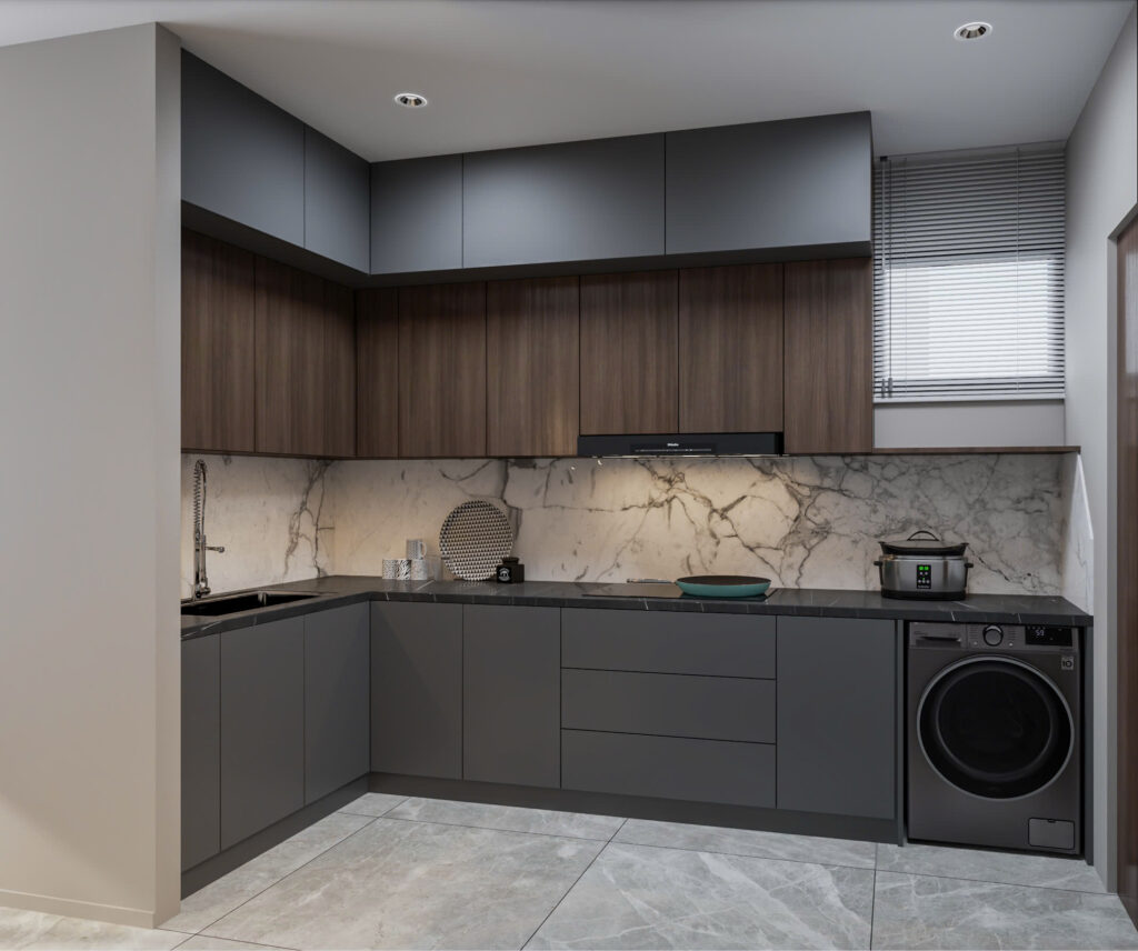 khu vưc bếp căn hộ okko studio