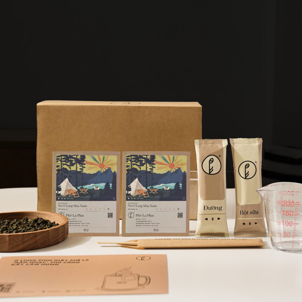 đồng bộ Thiết kế màu sắc thương hiệu quán cà phê của phê la