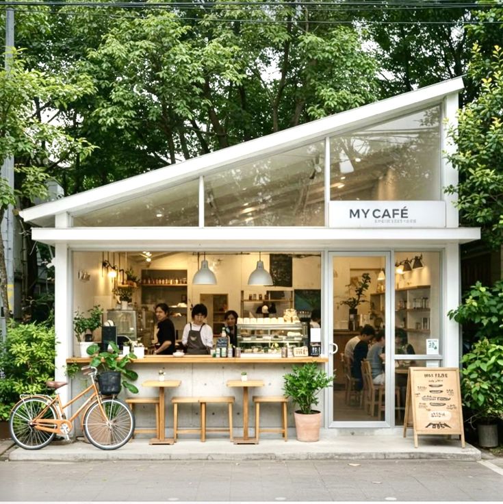 thiết kế cửa lấy ánh sáng cho quán cà phê