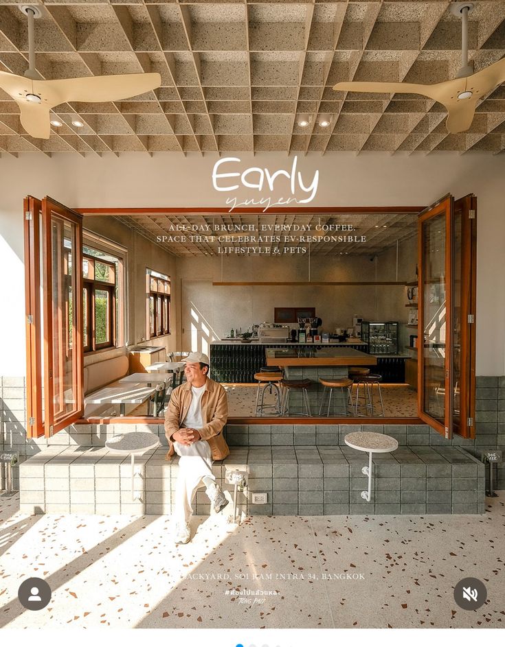 thiết kế ánh sáng tự nhiên quán cà phê nhỏ